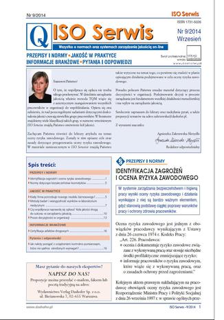 ISO serwis on-line nr.9/2014 Zesp autorw, pod redakcj mgr. in. Marka Muchy - okadka ebooka