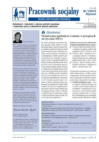 Pracownik socjalny on-line nr 1/2015