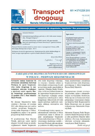 Transport drogowy on-line 1/2015
