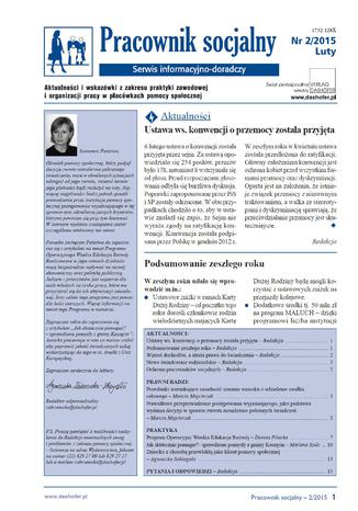 Pracownik socjalny on-line nr 2/2015