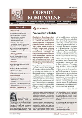 Odpady komunalne. Nr 7/2015