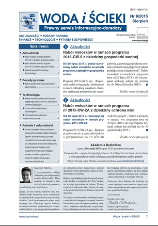 Woda i ścieki on-line nr 8/2015