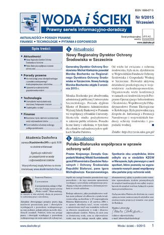 Woda i ścieki on-line nr 9/2015
