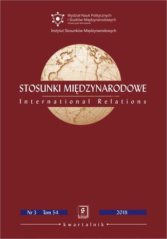 Okładka książki/ebooka Stosunki Międzynarodowe nr 3(54)/2018