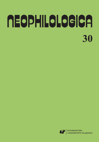 'Neophilologica' 2018. Vol. 30: tudes smantico-syntaxiques des langues romanes red. Wiesaw Bany, Anna Krzyanowska, Monika Sukowska - okadka ebooka