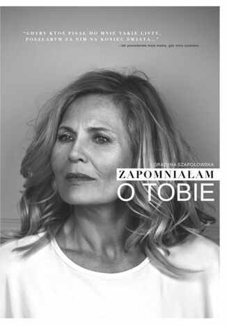 Zapomniaam o Tobie Grayna Szapoowska - okadka audiobooks CD