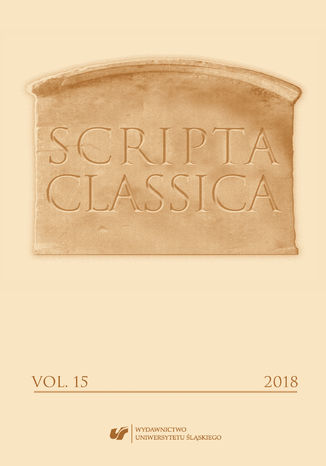 'Scripta Classica' 2018. Vol. 15 red. Edyta Gryksa - okładka audiobooka MP3