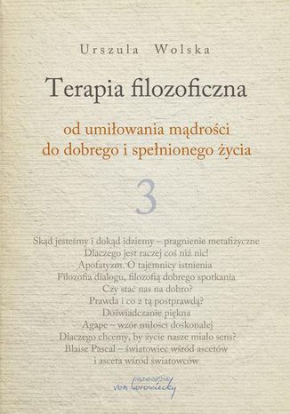 Terapia filozoficzna 3 Urszula Wolska - okadka ebooka