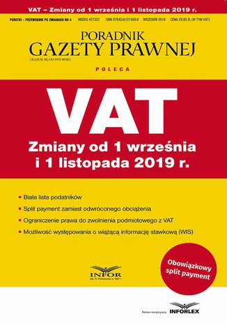 Ebook VAT Zmiany od 1 września i 1 listopada 2019