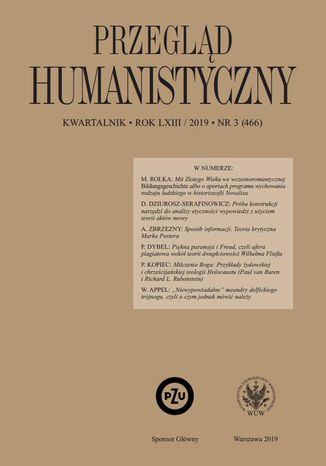 Przegld Humanistyczny 2019/3 (466) Tomasz Wjcik - okadka ebooka