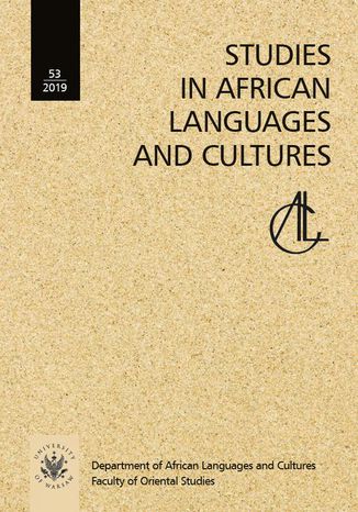 Studies in African Languages and Cultures. Volumen 53 (2019) Nina Pawlak - okładka ebooka