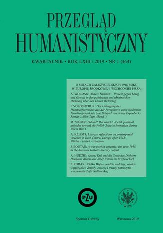 Okładka książki/ebooka Przegląd Humanistyczny 2019/1 (464)