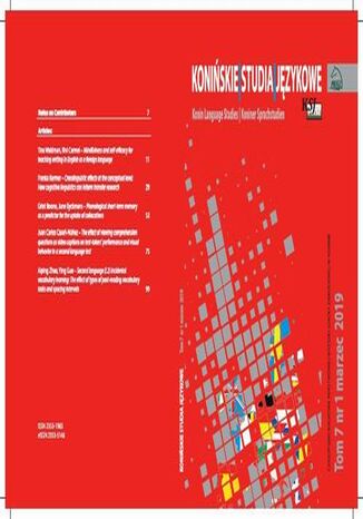 Konińskie Studia Jezykowe Tom 7 Nr 1 2019