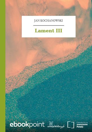 Lament III Jan Kochanowski - okadka audiobooks CD