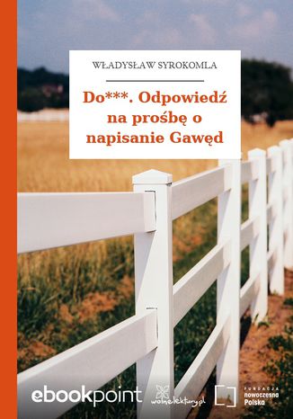 Do***. Odpowied na prob o napisanie Gawd Wadysaw Syrokomla - okadka audiobooks CD