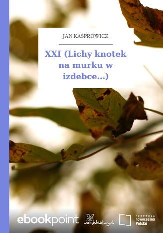 XXI (Lichy knotek na murku w izdebce...) Jan Kasprowicz - okadka audiobooka MP3