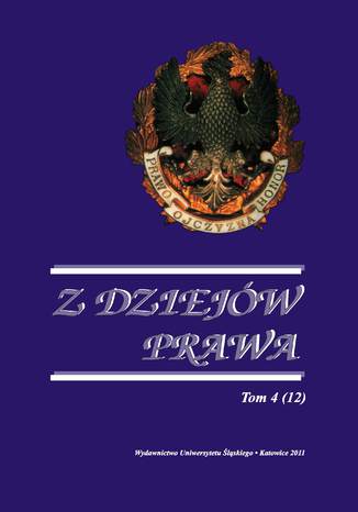 Z Dziejw Prawa. T. 4 (12) red. Adam Lityski, Marian Mikoajczyk, Wojciech Organiciak - okadka audiobooks CD