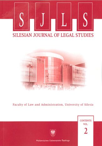 Silesian Journal of Legal Studies. Contents Vol. 2 red. Barbara Mikoajczyk - okadka ebooka