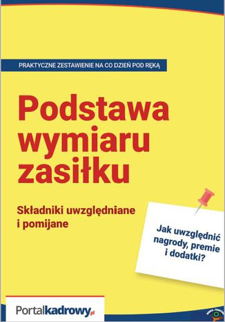 Okładka książki/ebooka Podstawa wymiaru zasiłku. Składniki uwzględniane i pomijane