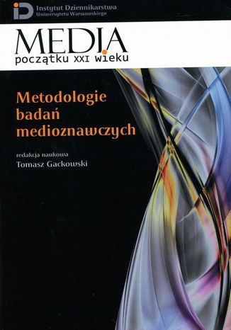 Okładka:Metodologie badań medioznawczych 