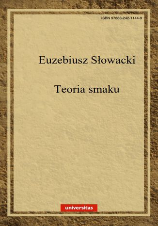 Teoria smaku w dzieach sztuk piknych Euzebiusz Sowacki - okadka ebooka