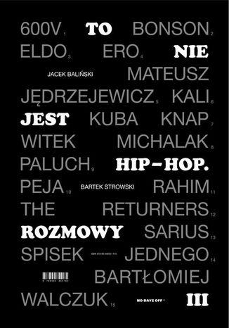 To nie jest hip-hop. Rozmowy III Jacek Baliski, Bartek Strowski - okadka audiobooks CD