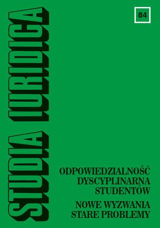 Studia Iuridica, nr 84 Tomasz Giaro, Agnieszka Gutkowska - okadka ebooka