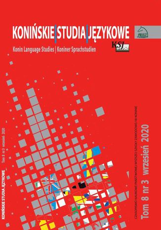 Koniskie Studia Jzykowe Tom 8 Nr 3 2020 Mirosaw Pawlak - okadka audiobooks CD