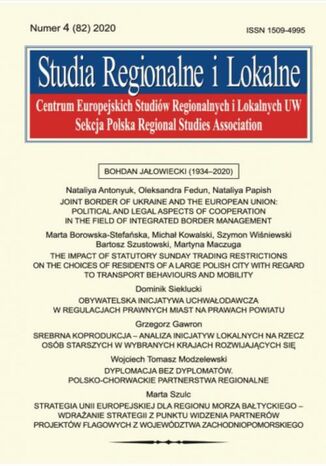 Studia Regionalne i Lokalne nr 4(82)/2020