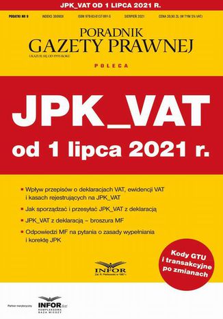JPK_VAT od 1 lipca 2021 Tomasz Krywan - okadka ebooka
