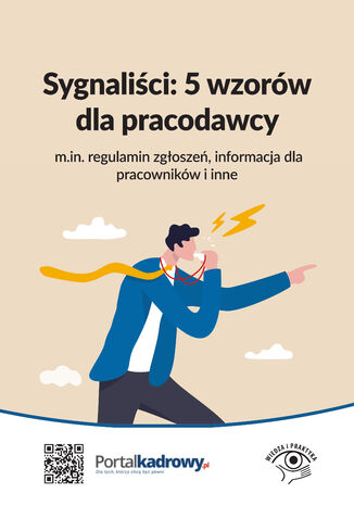 Sygnaliści: 5 wzorów dla pracodawcy (m.in. regulamin zgłoszeń, informacja dla pracowników i inne) Michał Culepa - okładka ebooka