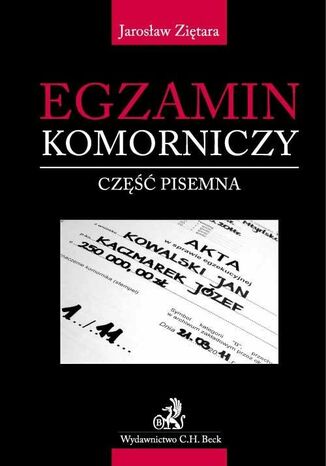 Egzamin komorniczy - cz pisemna Jarosaw Zitara - okadka ebooka
