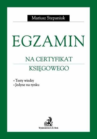 Egzamin na certyfikat ksigowego Mariusz Stepaniuk - okadka ebooka