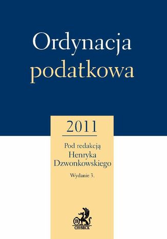 Ordynacja podatkowa 2011 Henryk Dzwonkowski - okadka ebooka