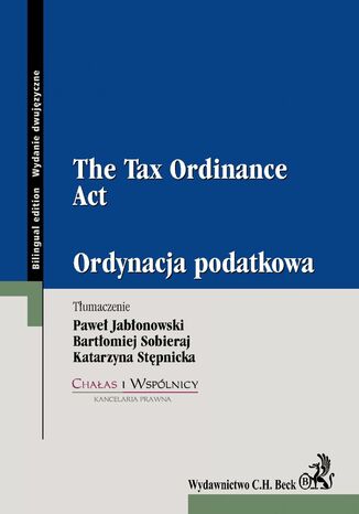 Ordynacja podatkowa. The Tax Ordinance Act Opracowanie zbiorowe - okadka ebooka