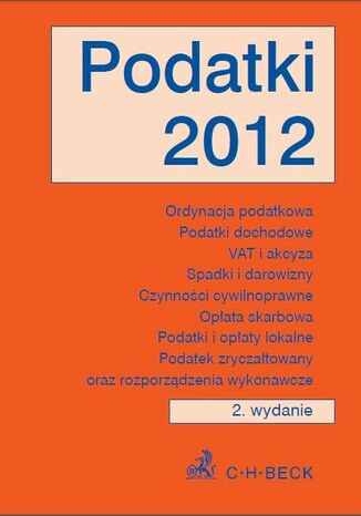 Podatki 2012 Aneta Flisek - okadka ebooka