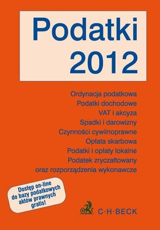 Podatki 2012 - format A4 Aneta Flisek - okadka ebooka