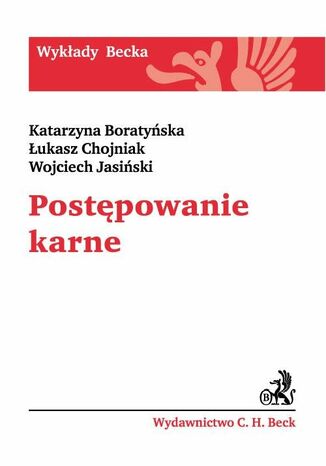 Postpowanie karne Katarzyna Boratyska, ukasz Chojniak, Wojciech Jasiski - okadka ebooka