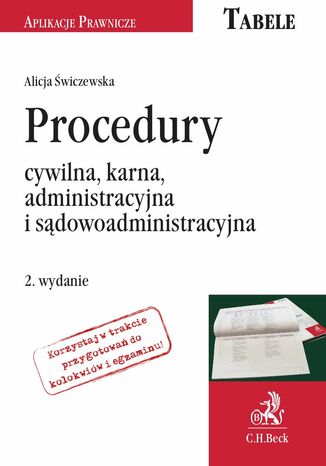 Procedury: cywilna, karna, administracyjna i sdowoadministracyjna Alicja wiczewska - okadka ebooka