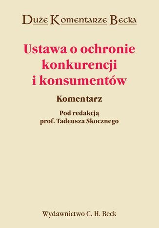 Ustawa o ochronie konkurencji i konsumentw Tadeusz Skoczny - okadka ebooka