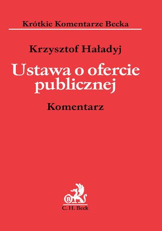 Ustawa o ofercie publicznej. Komentarz Krzysztof Haadyj - okadka audiobooka MP3