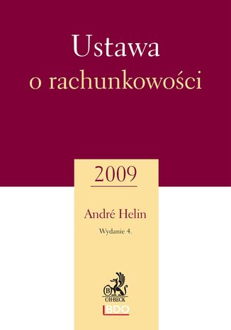 Ustawa o rachunkowoci 2009 Andre Helin - okadka ebooka
