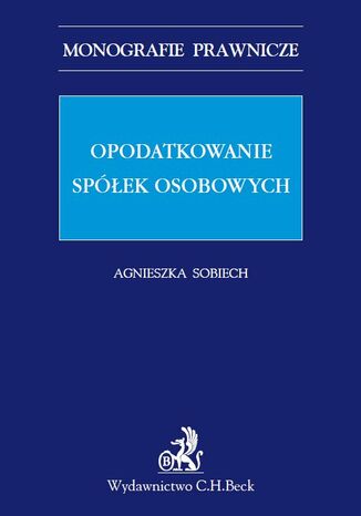 Opodatkowanie spek osobowych Agnieszka Sobiech - okadka audiobooks CD