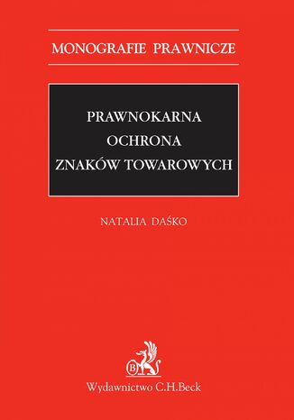 Prawnokarna ochrona znakw towarowych Natalia Dako - okadka ebooka