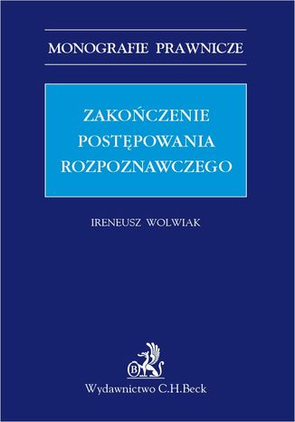 Zakoczenie postpowania rozpoznawczego Ireneusz Wolwiak - okadka ebooka