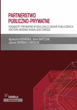 Okładka:Partnerstwo publiczno-prywatne. Podmioty prywatne w realizacji zadań publicznych sektora wodno-kanalizacyjnego 