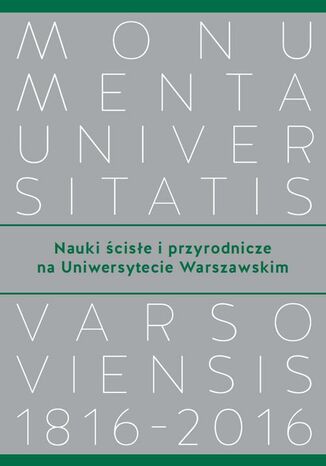 Okładka:Nauki ścisłe i przyrodnicze na Uniwersytecie Warszawskim 