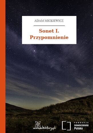 Sonet I. Przypomnienie Adam Mickiewicz - okadka ebooka