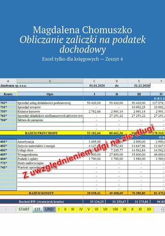 Obliczanie zaliczki na podatek dochodowy Magdalena Chomuszko - okładka audiobooka MP3