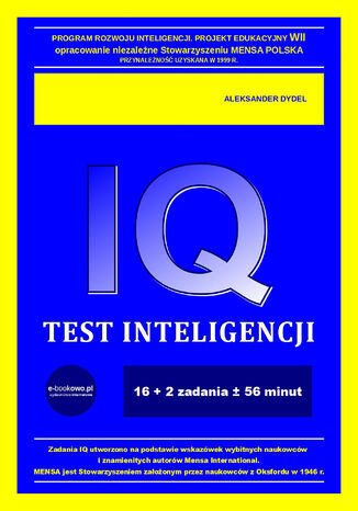 Test inteligencji IQ Aleksander Dydel - okładka książki